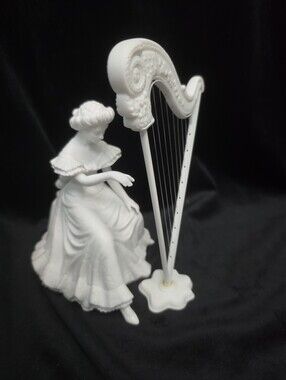Department 56 Winter Silhouette Christmas Concerto Harpist Set 7846-8 w/ Box